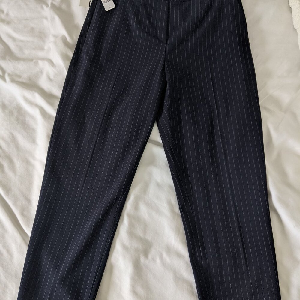 Aritiza Babton Conan Navy Pinstripe Pants